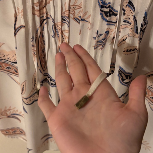 Lauren Conrad Cream and Blue Paisley Blouse - Picture 3 of 4